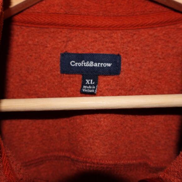 Croft & Borrow XL Flannel Jacket in Cognac Zip front Pockets Zip Long sleeves - Picture 3 of 12